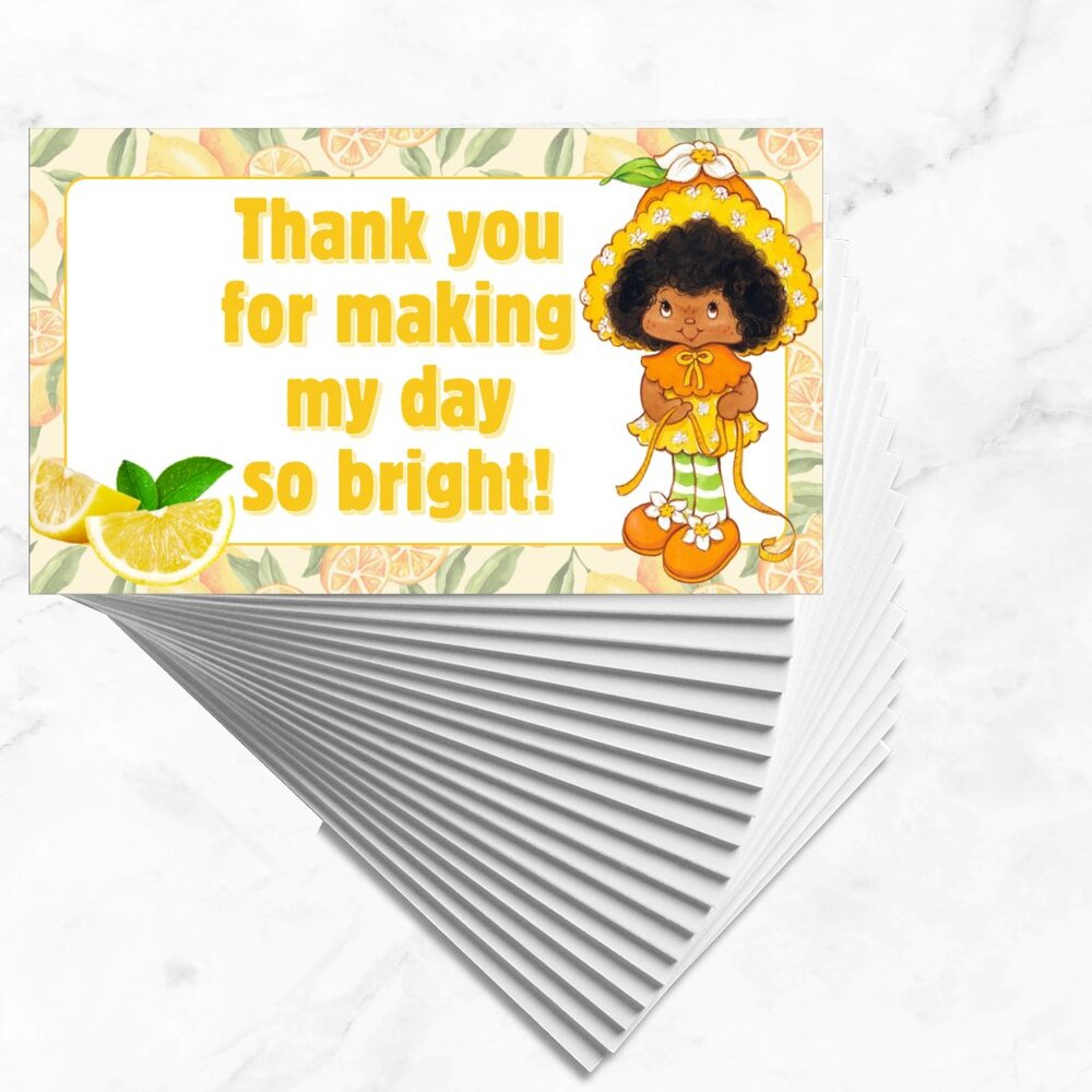 50 Pack  Thank You Cards Lemon - Picture 2 of 4
